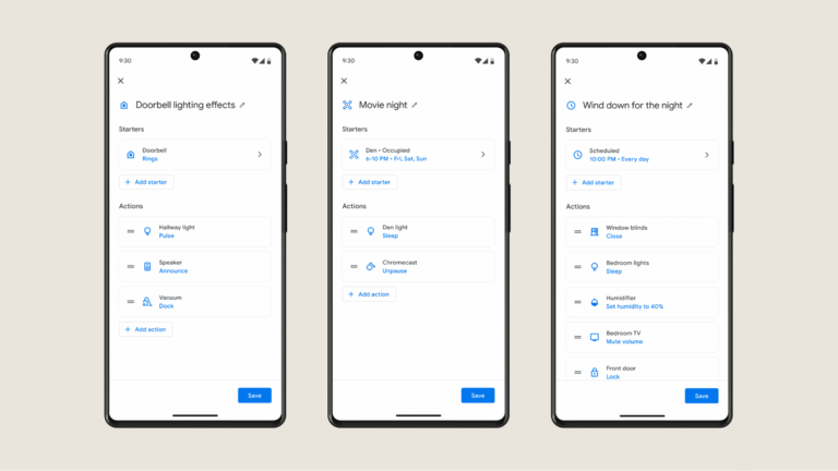 Google Home's new Starters and Actions