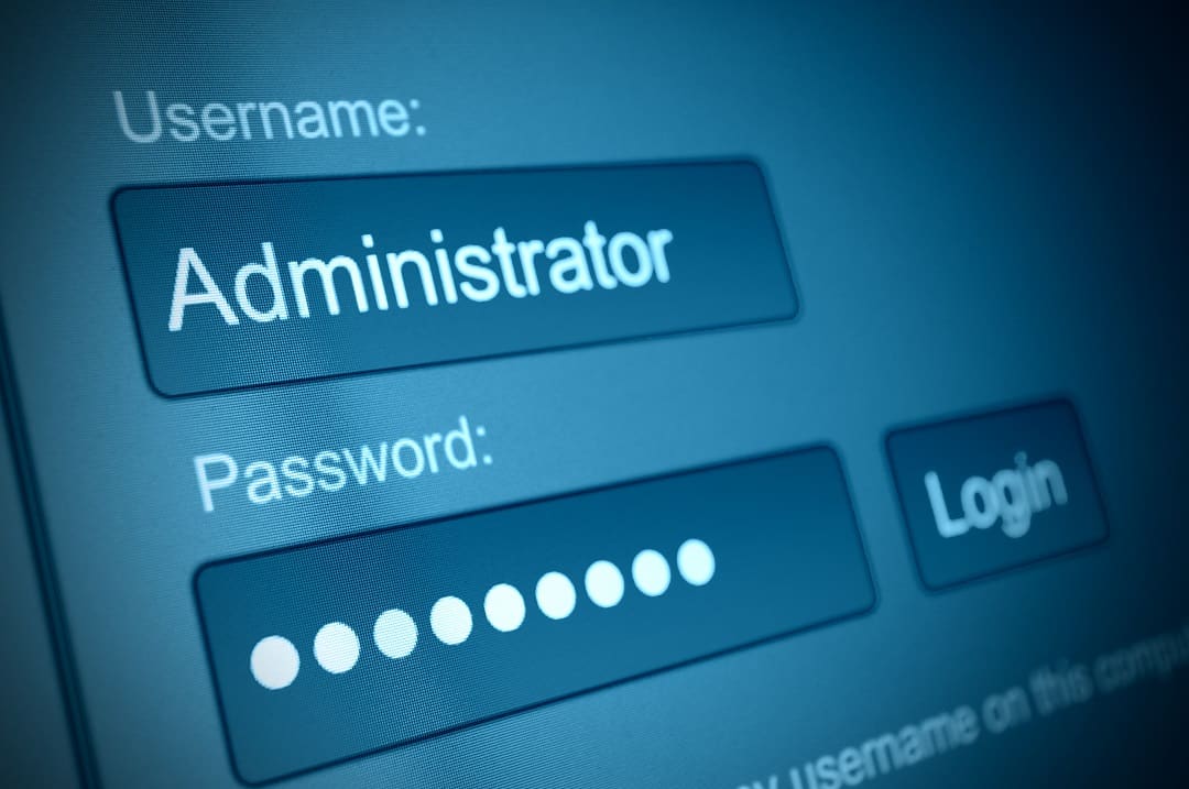 Administrator login.