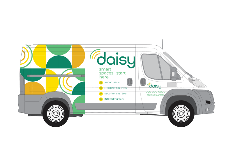 Daisy smart home tech service pros van mockup
