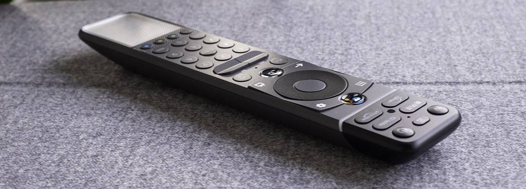 Eterna TV remote with Ambient solar cell.