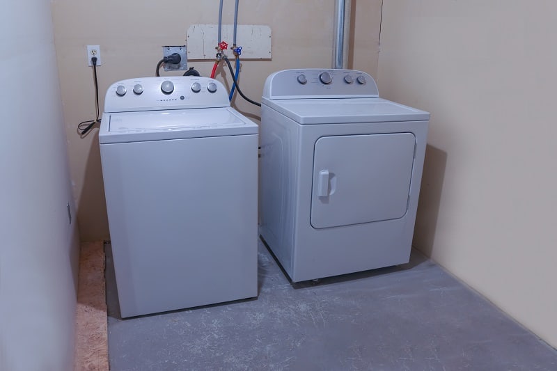 old "dumb" washer and dryer in basement