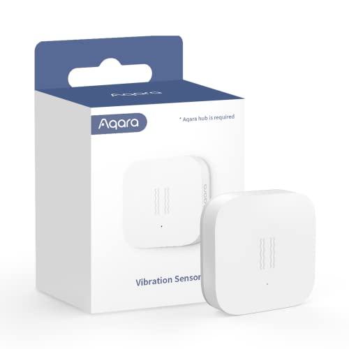 Aqara Vibration Sensor, REQUIRES AQARA HUB, Zigbee Connection, Wireless Mini Glass Break Detector for Alarm System and Smart Home Automation, Compatible with Apple HomeKit, Works With IFTTT