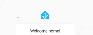 Home Assistant welcome screen