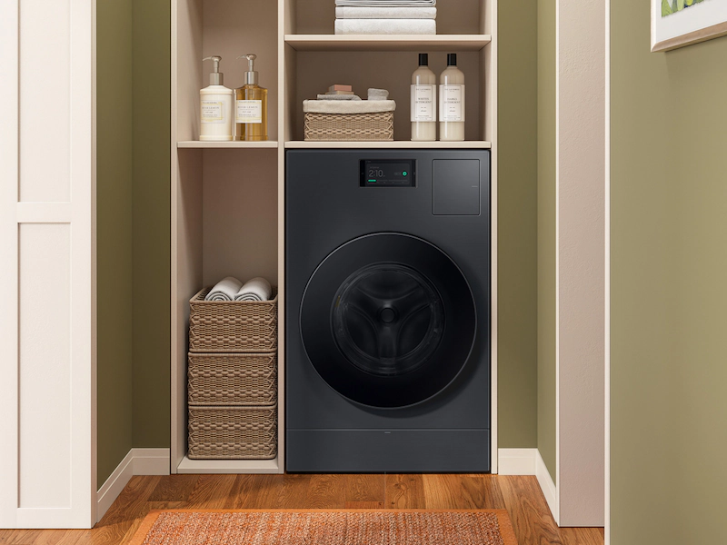 Samsung Bespoke Washer Dryer Laundry combo in laundry room