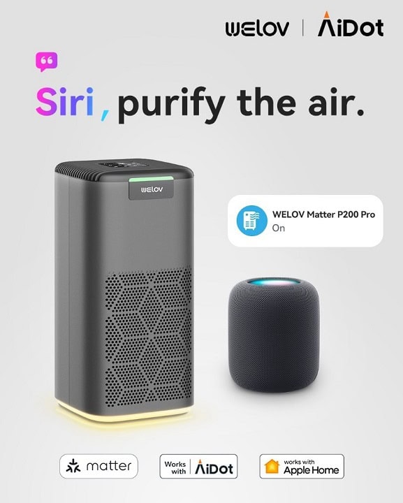 WELOV smart purifier with Matter and Apple Home support