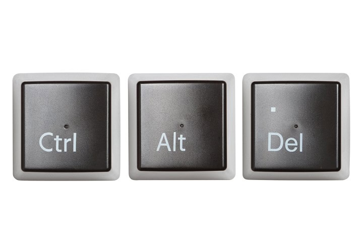 Key caps for Ctrl, Alt and Del