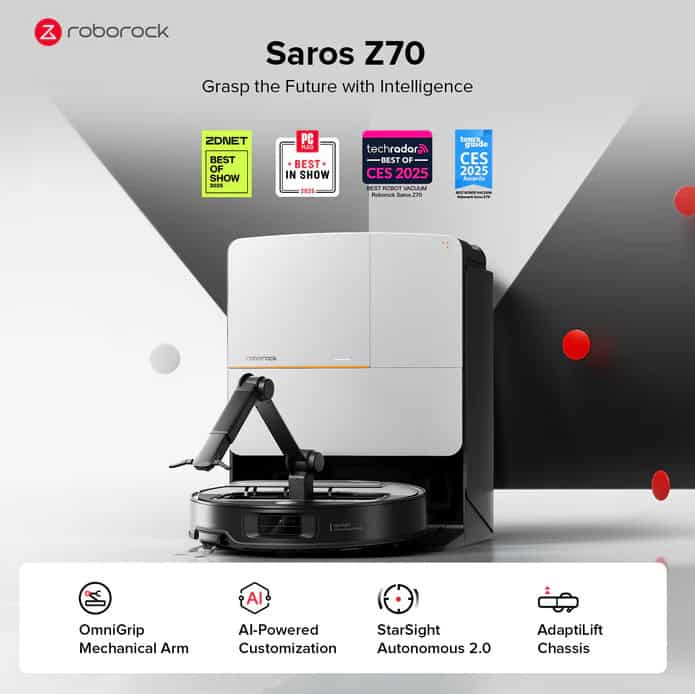 Roborock Saros Z70 with Arm