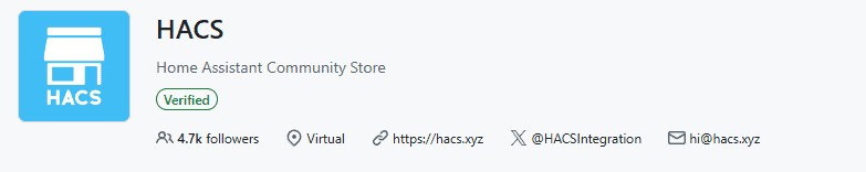 HACS page on Github