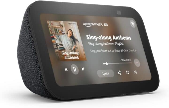Amazon Echo Show 5, Smart display with 2x the bass and clearer sound, Charcoal Image
