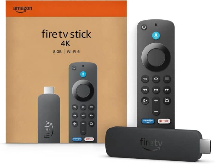 Amazon Fire TV Stick 4K (newest model) with AI-powered Fire TV Search, Wi-Fi 6, stream over 1.8 million movies and shows, free & live TV Image