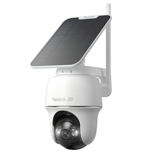 REOLINK First 4K Solar Security Cameras Wireless Outdoor, Argus PT Ultra+Solar Panel, 360° Pan Tilt Auto-Tracking, 8MP Color Night Vision, 2.4/5 GHz Wi-Fi 6, No Subscriptions, Home Hub Compatible