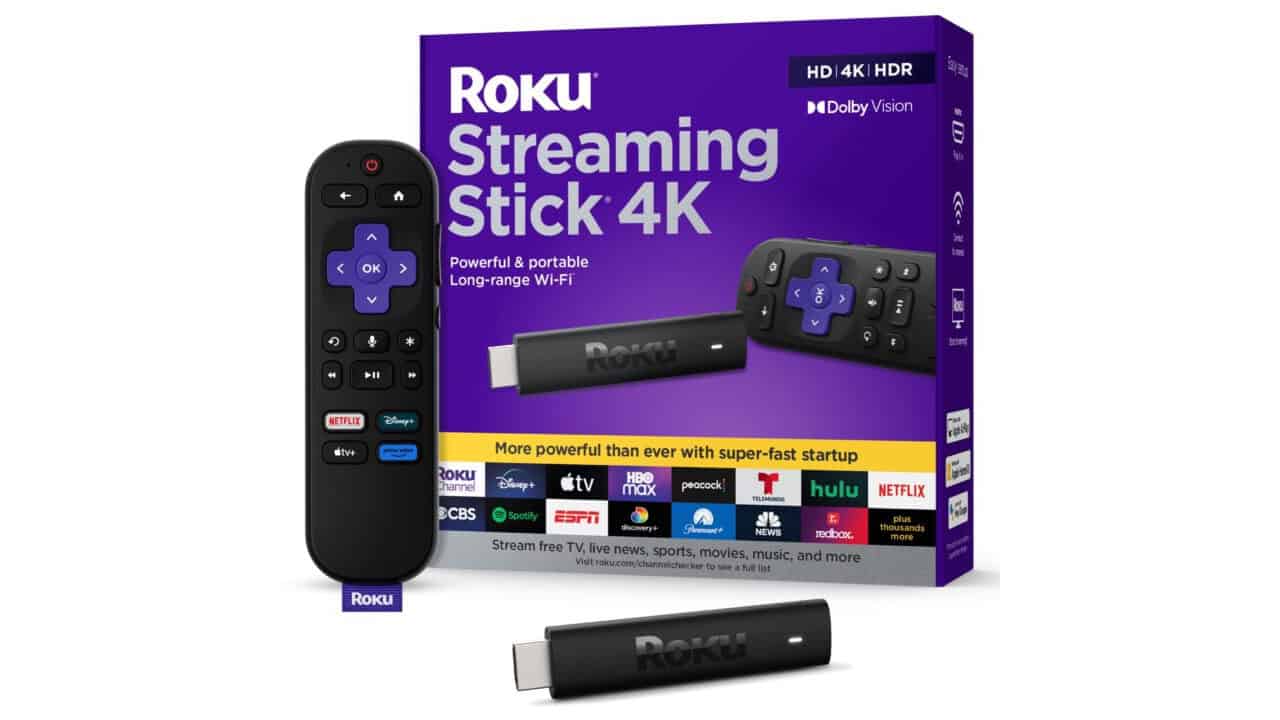 Roku Streaming Stick 4K with Voice Remote and Long-Range Wi-Fi Image
